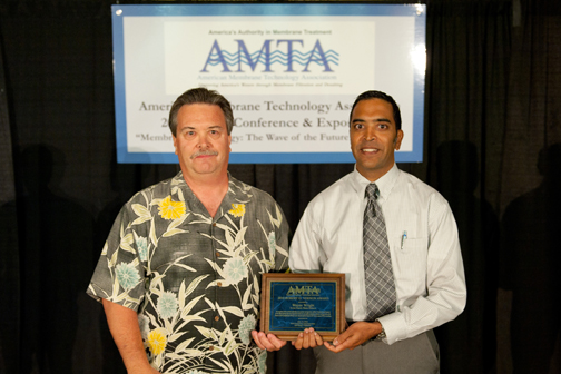 Wayne Wright and Mehul Patel of the Southwest Membrane Operators Association.